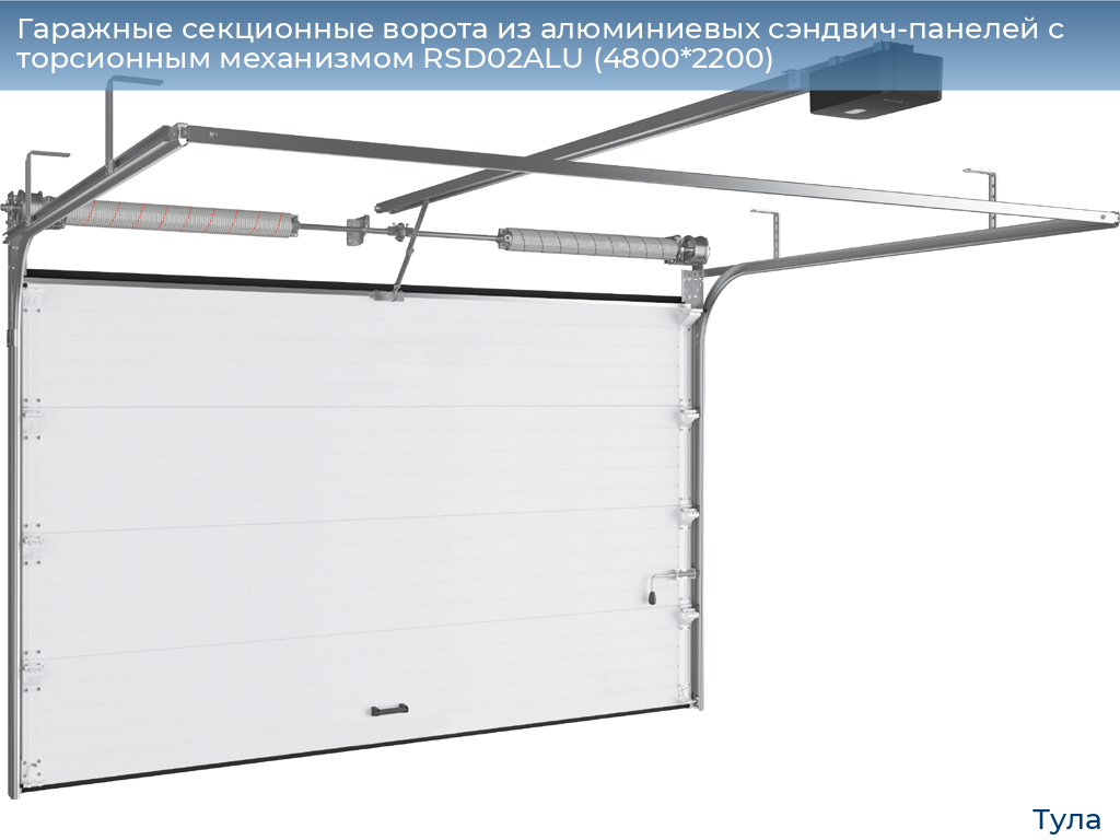 Гаражные секционные ворота из алюминиевых сэндвич-панелей с торсионным механизмом RSD02ALU (4800*2200), tula.doorhan.ru