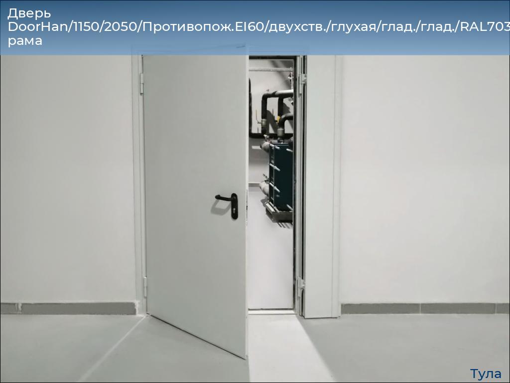 Дверь DoorHan/1150/2050/Противопож.EI60/двухств./глухая/глад./глад./RAL7035/прав./угл. рама, tula.doorhan.ru