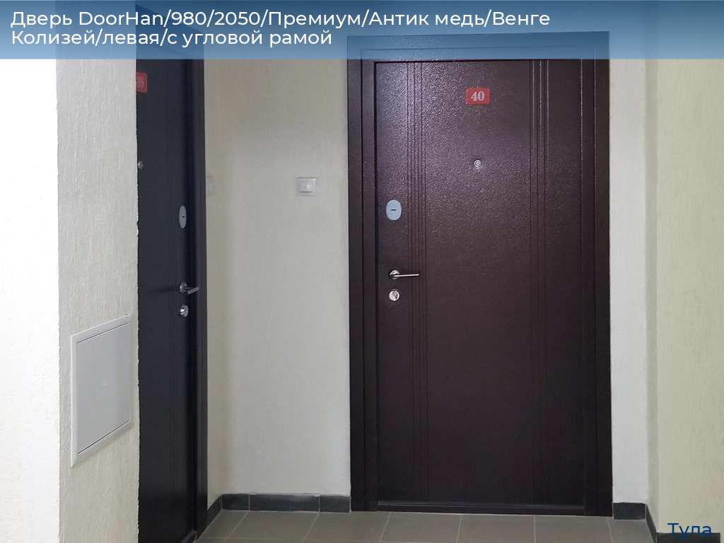 Дверь DoorHan/980/2050/Премиум/Антик медь/Венге Колизей/левая/с угловой рамой, tula.doorhan.ru
