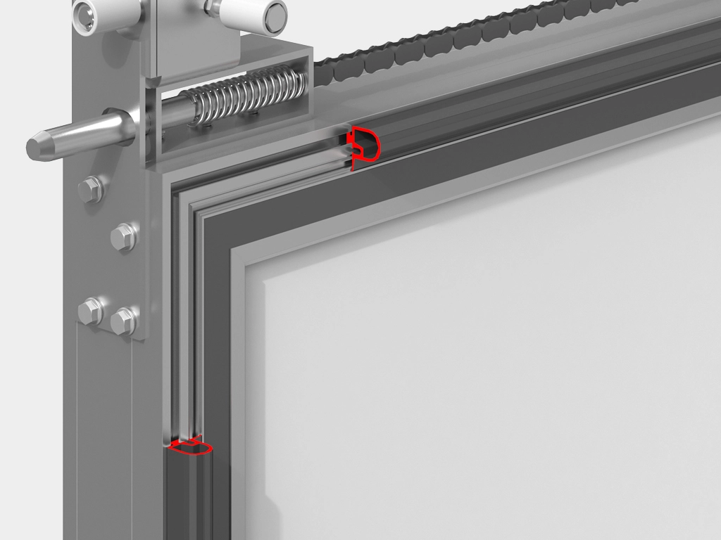 Уплотнитель периметра полотна двери.