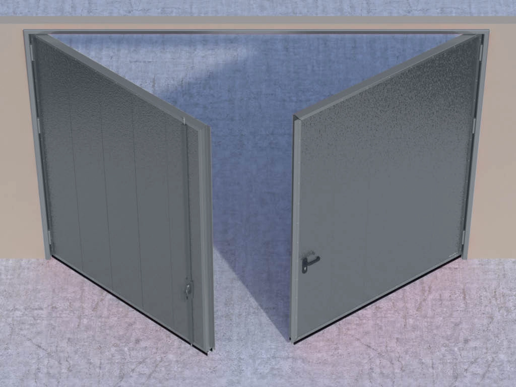Открывание створок внутрь помещения – левая створка пассивная, правая активная.
